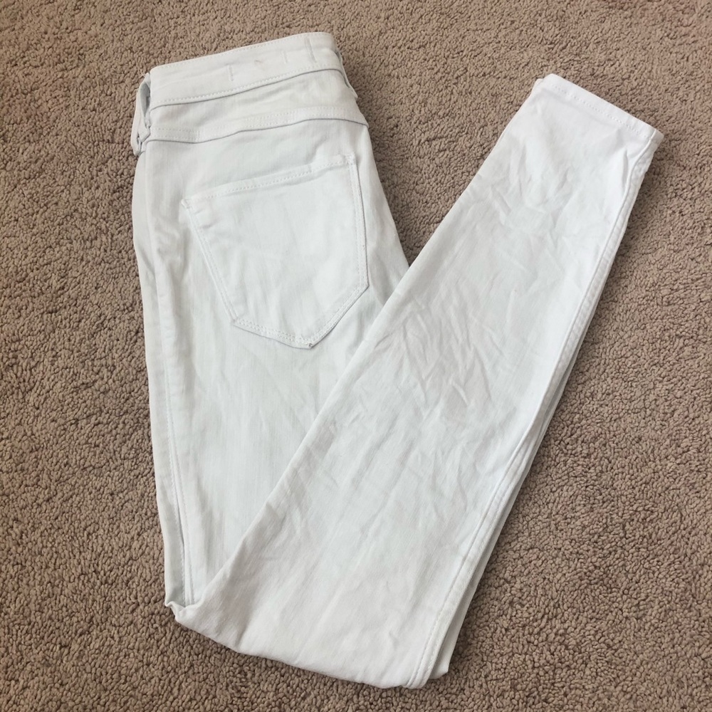 hollister white high rise jean leggings size 26